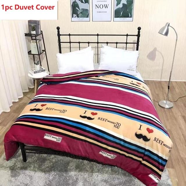 Зимний утолщенный теплый короткий плюшевый пододеяльник King Double Queen Size двухсторонний коралловый флис пододеяльник не включает наволочку