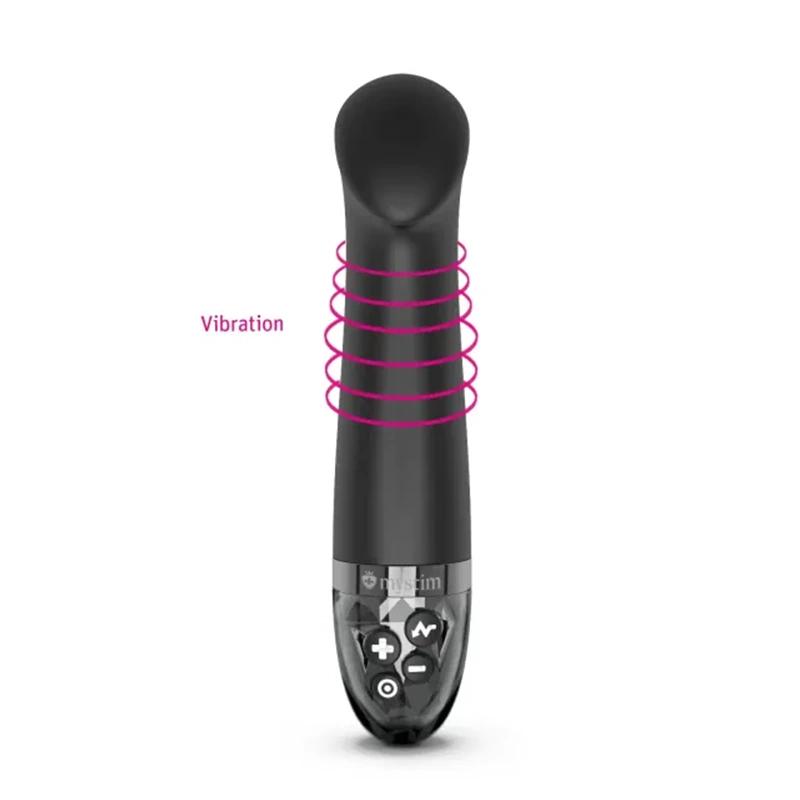Electrostimulation Vibrator - Mystim Right on Ron eStim Black