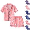 Toddler Children Baby Boys And Girls Printed Pajamas T Shirt Shorts Set