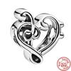 925 Sterling Silver Angel Mom Family Heart Series Shine Beads Fit Original Fashion Charms Bracelets Women DIY Jewelry