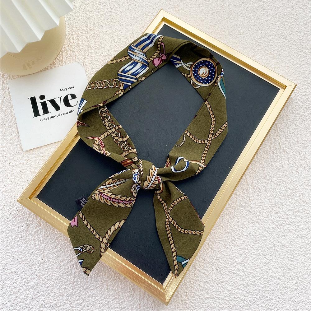 New Scarves Silk Scarves Women'S Spring And Autumn Season Long Decorative Professional Scarves Summer Thin Styles Paired With Shirts Stylish