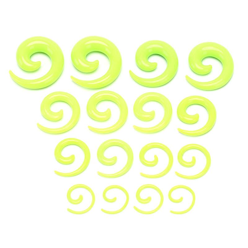 Портативная растягивающаяся вилка, улитка, общий спиральный конус, туннель для плоти, растягиватель для ушей, расширитель, 16 шт./компл.