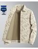 2025 Autumn/Winter Men's Corduroy Casual Lapel Jacket - Full Print, Plus Size for Middle-Aged & Young