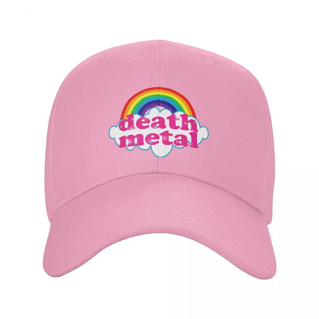 Custom Fashion Unisex Rainbow Rock Music Death Metal Baseball Cap Adult Adjustable Dad Hat for Unisex Sun Protection Snapback Hats