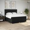 Maison Exclusive - Sommier à lattes de lit avec matelas Noir 200x200 cm Tissu
