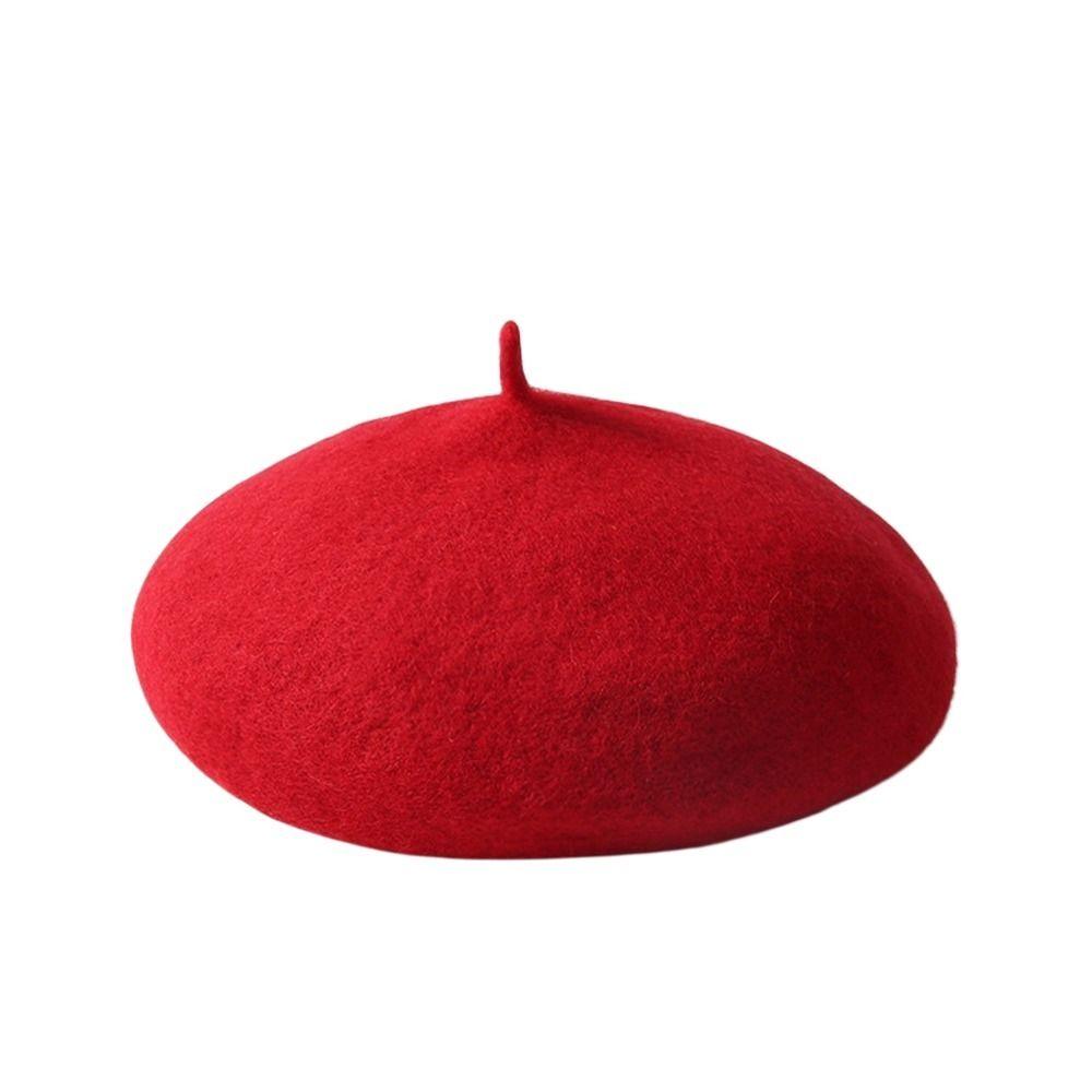 Color Kids Caps Flattish Cap Warm Hat Baby Wool Hat Girl Beret Children's Caps Children's Beret