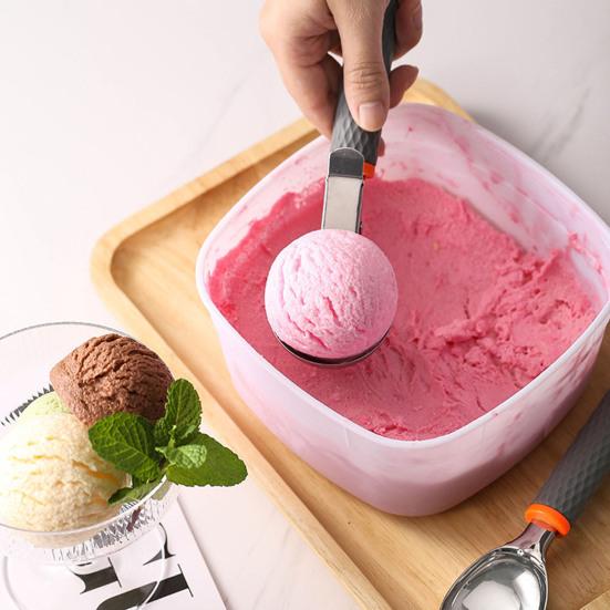 Ice Cream Scoop with Trigger Steel Non-Stick Ice Cream Scooper Stainless Easy To Clean