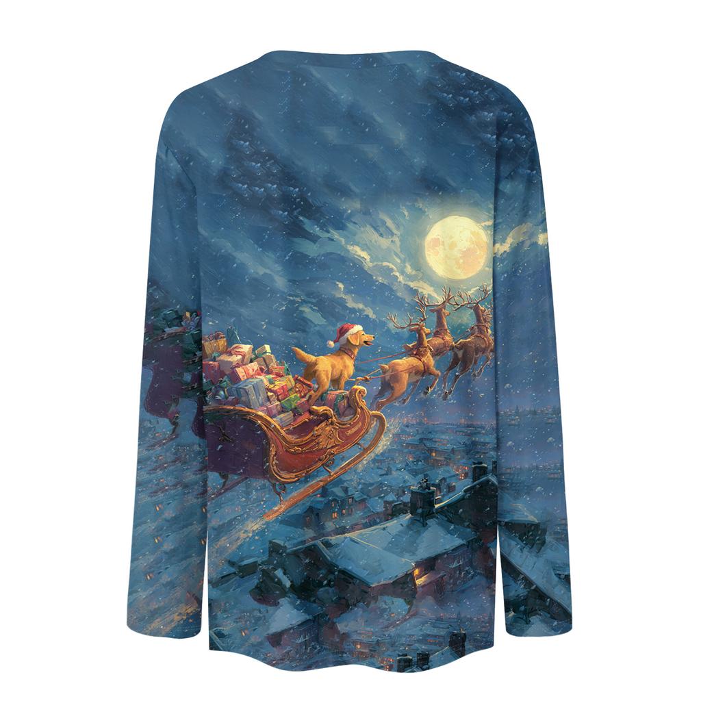 Рубашки с длинным рукавом для женщин, милые футболки с графическим принтом, блузки, повседневные базовые топы больших размеров, пуловеры