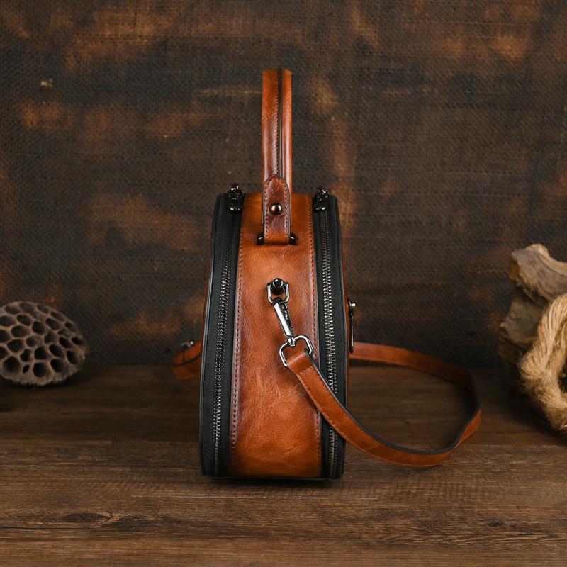 New Retro Original Senior Texture Trend Crossbody Bag - Fashionable Versatile Art Splicing and Women's Handbag