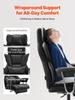 Executive Office Chair High Back Chair Footrest & Removable Armrests Black