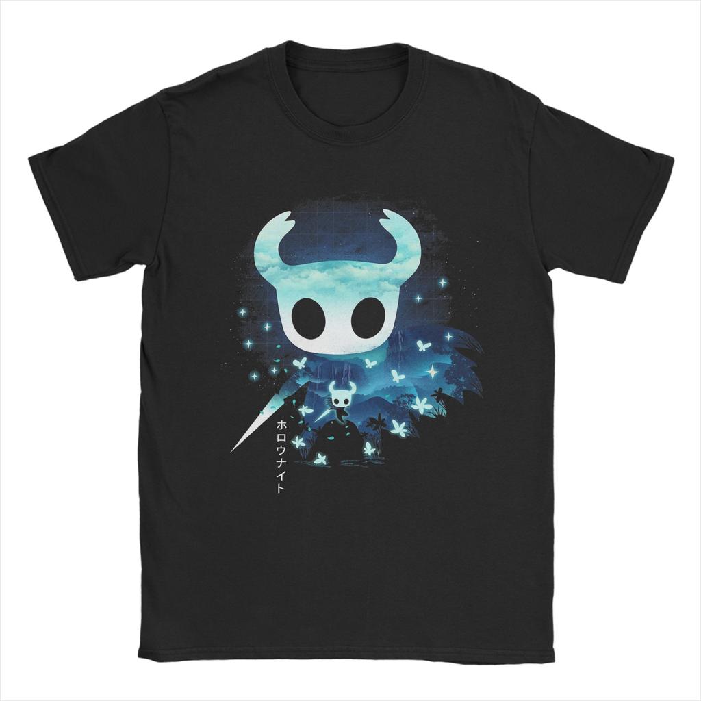 Hollow Knights Silksongs TShirts Unisex Vintage Cotton Tee Shirt Round Neck Short Sleeve T Shirt Gift Tops