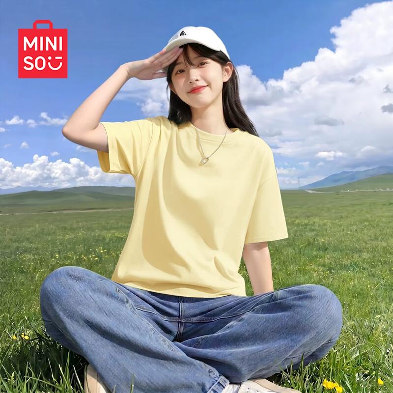 MINISO Женская хлопковая свободная футболка