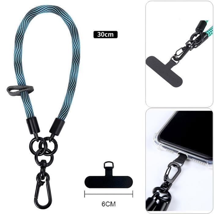 Case - BOOLING - for iPhone 16 - Transparent Silicone - Shockproof - Blue Lanyard 30cm