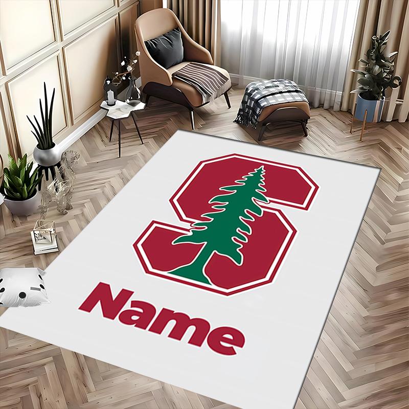 Custom personalization Stanford S logo Area Rug - Perfect For Kitchen, Bathroom,Laundry Room Decor Large Size Available,Gift All Seasons