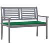 Day and Night - Day and Night 2-seater Garden Bench In Gray Eucalyptus Wood and 120 Cm Cushion
