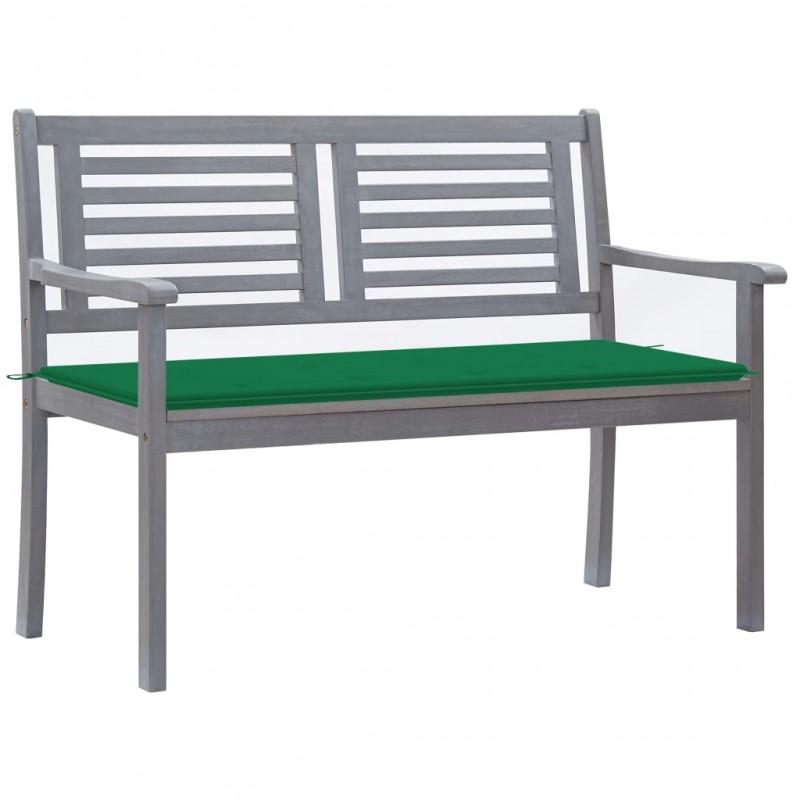 Day and Night - Day and Night 2-seater Garden Bench In Gray Eucalyptus Wood and 120 Cm Cushion