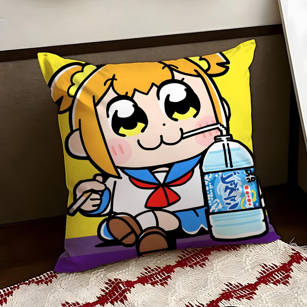 Cute Anime PPop TTeam Epic Cushion Cover Reversible Soft Durable Pillow Cover Home Car MultiScene Use for Daily Comfort