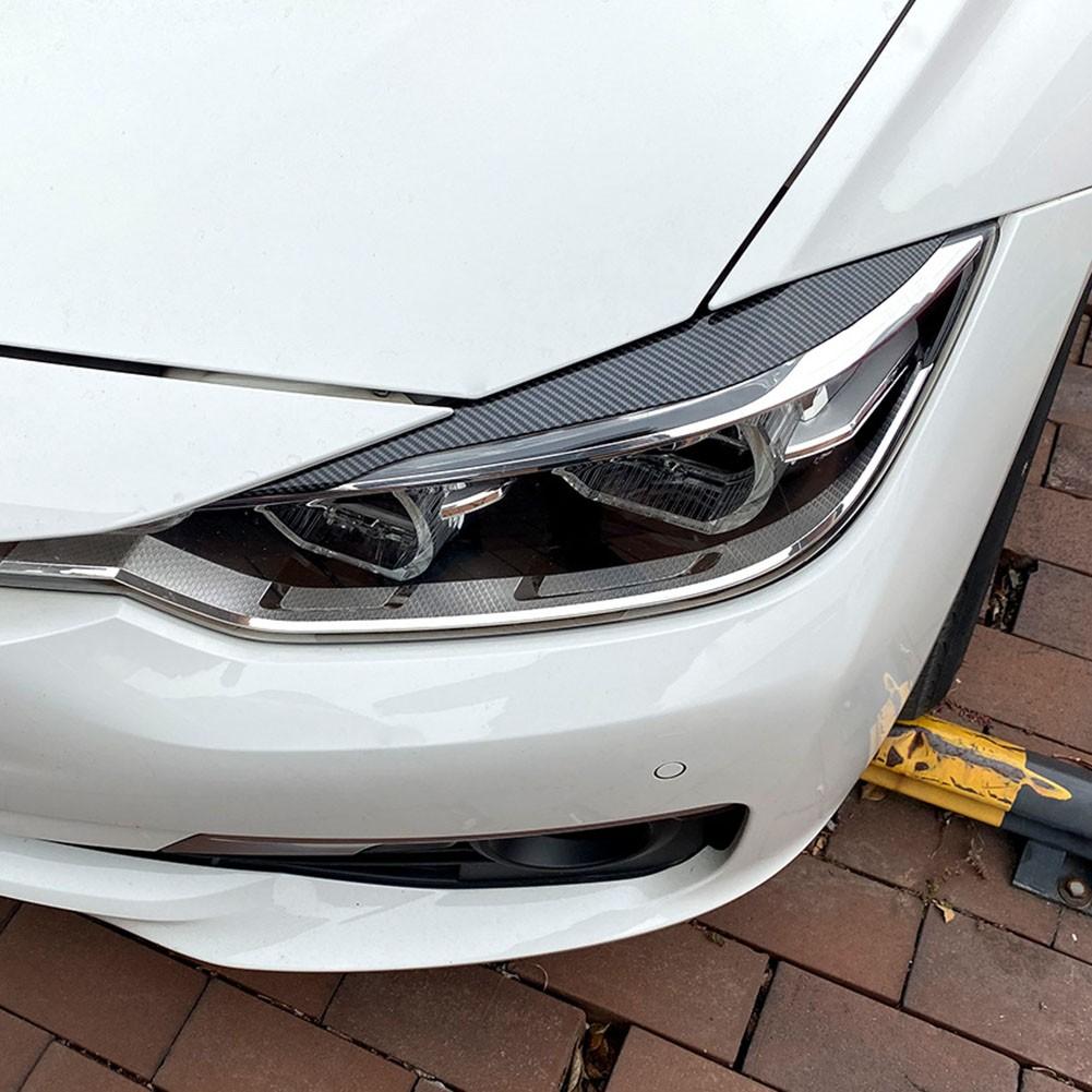 2X F30 крышка фары веко карбоновая черная бровь для BMW F30 Saloon 2012-2018