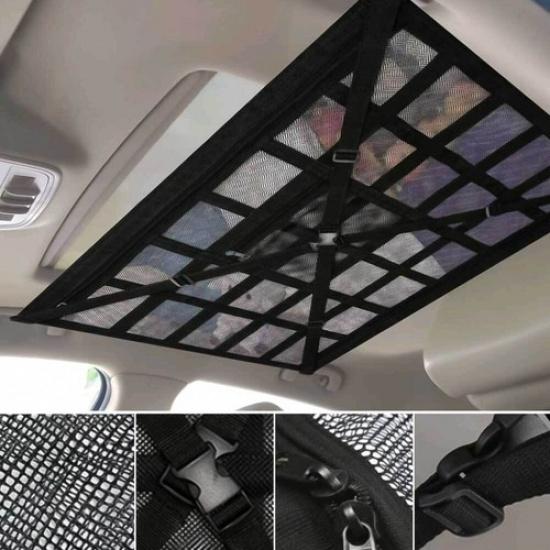 1x Car Interior Roof Storage Bag Cargo Net Car Ceiling Organizer Net Accessories
