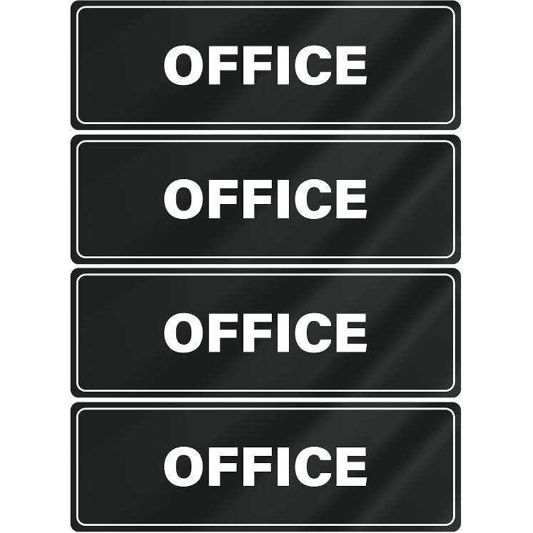 Private Sign Acrylic 9 x 3 Inches Self-Adhesive Waterproof Plastic Door Wall Sign for Business Office 4 Pack