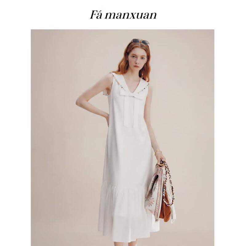 Платье-трапеция Fa Man Xuan в французском стиле с бантом