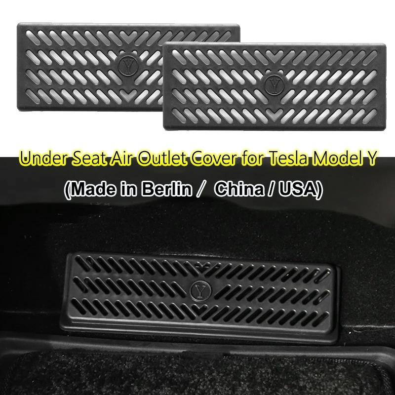 For Tesla Model 3 Y 20212024 Berlin Under Seat Rear Air Vent Protect Cover Anti-block Backseat Outlet Grille Protect Accessories