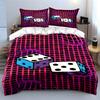 Dice in cosmic grid. Bedding sets Duvet covers Pillowcases(1* Duvet Cover 2* Pillowcases without duvet insert)