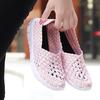 New Large Size Hand-woven Women's Shoes Casual Breathable Hollow Single Shoes Ultra-light Mesh Flat Shoes Lazy Shoes
