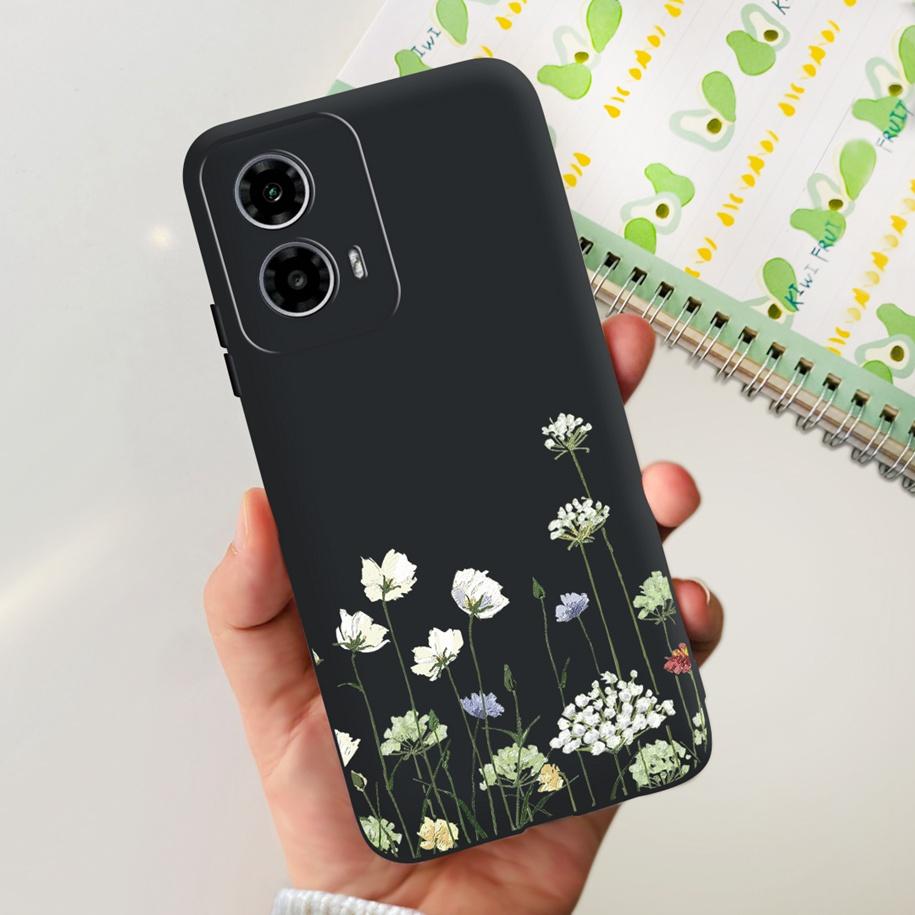 Для Motorola Moto G24 Power Чехол 2024 Новая Мода Цветок Силиконовый Мягкий Задний Чехол Для Moto G24 G34 Чехол для Телефона MotoG24 G 24 Coque