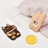 Wooden Fortune Cat Bottle Opener Lucky Magnetic Cap Remover Decoration Kitty Fridge Magnet  Gift