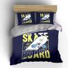 Skateboard NYC Graphic Print Bedding Duvet Cover Set Duvet Cover Pillowcases  (1*Duvet Cover 2*Pillowcases, without duvet insert)