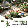 Rust-proof Carnivorous Plant Floral Stakes Colorful Painted Yard Art  Outdoor Yard