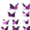 jijijing 12Pcs Butterfly Wall Decals, DIY 3D Mirror Stickers, Removable Decals for Birthday Party Bedroom School Bathroom Living Room Decor