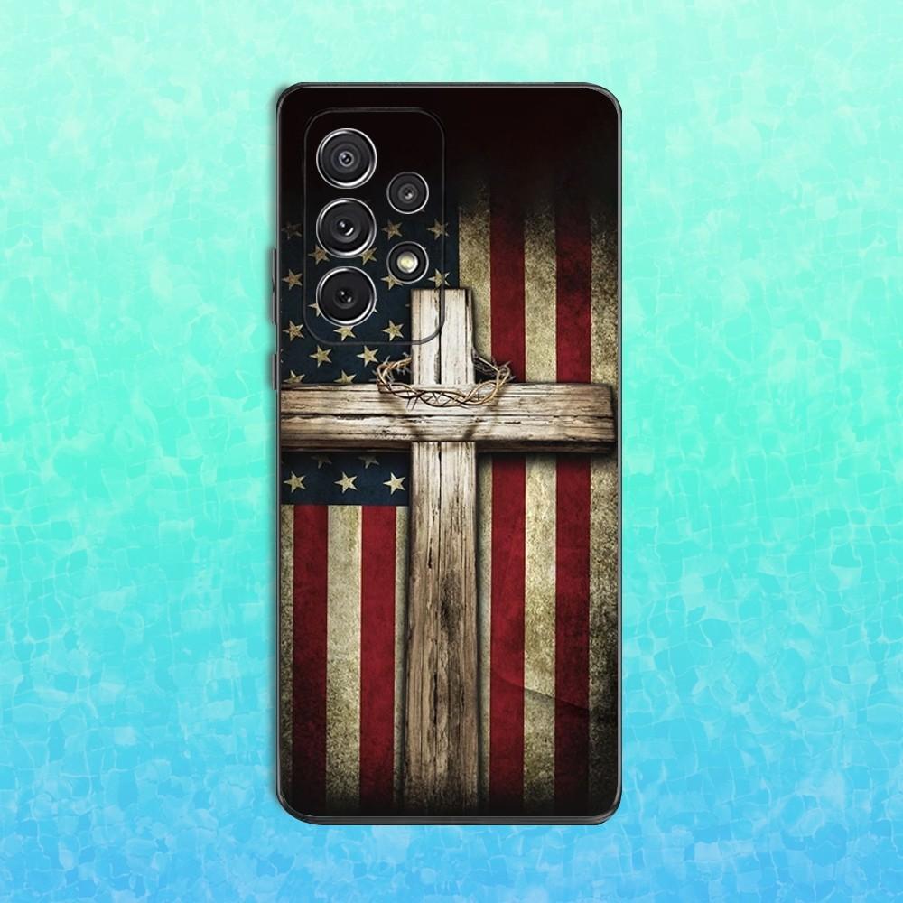Чехол для телефона 'Великие американцы Флаг' для Samsung S25, S24, S23, S22, S21, S20, S10, Ultra, Plus, Lite, FE, Мягкий силиконовый Черный чехол
