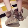 Women Winter New Fashion Simple Solid Color Snow Boots Women Trend Comfortable Rhinestone Cute Rabbit Ears Warm Casual Boots.Ankle Boots