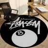 1 шт. Ковер Stussy, Восьмерка, для офиса - Внутренний, нескользящий, моющийся, из полиэфирного волокна, мягкий, удобный коврик для офиса yy250928039