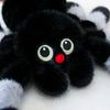Holloween Decor Colored Eye Spider Plush Doll Simulation Black Crawling Pet Doll  Party Supplies