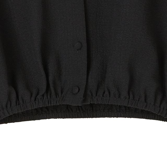 LAP Round Button Puff Sleeve Blouse Ar2Wb580