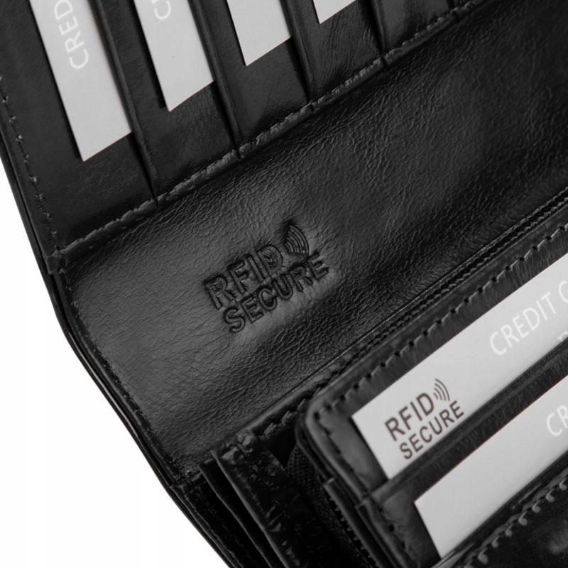 BPD-VS-106 BLACK Women' SHINY Wallet +CERTIFICATE