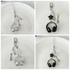 Phone Chain Earphone-shaped Keychain Glitter Microphone Pendant Cool Y2K Guita Pendant  Bag Hanging