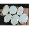 257Cts. Natural White Scolecite Oval Cabochon Loose Gemstone 5 Pcs Lot A-284
