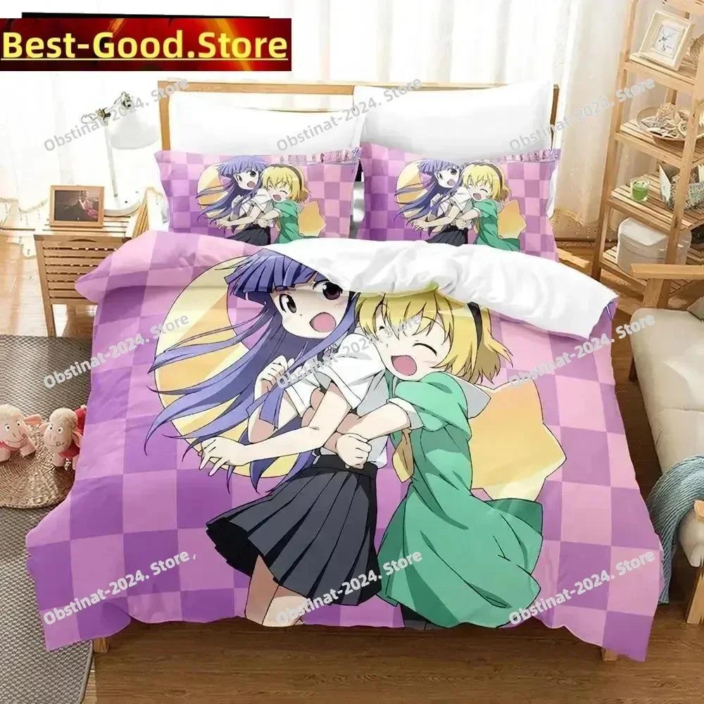 3D Аниме Higurashi When They Cry Комплект постельного белья с принтом Комплект постельного белья с наволочкой Мягкое покрывало для кровати Односпальное Двуспальное Queen Super King-Size Размеры