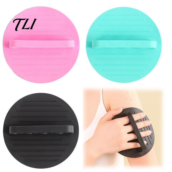 Rubber Bath Sponge Exfoliating Glove with Strap, Durable Elastic Silicone Shower Back Scrubber for Brush, Deep Skin Cleansing Mitt And