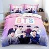 Горячая Распродажа BTS Мужская группа Пододеяльник с Наволочкой Печать Комплект Постельного Белья Пододеяльник Одеяло Кровать Молодежь Дети Девочки Мальчики Подарок
