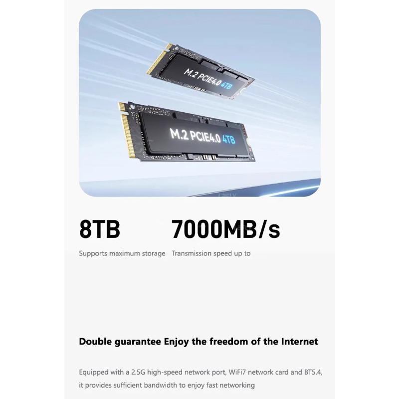 Мини-ПК MINISFORUM AI X1 370 AMD Ryzen AI 9 HX 370 96 ГБ DDR5 2 ТБ WiFi 7 Двойной 2.5G LAN Copilot AI Адаптер 135 Вт Офисный ПК Игровой