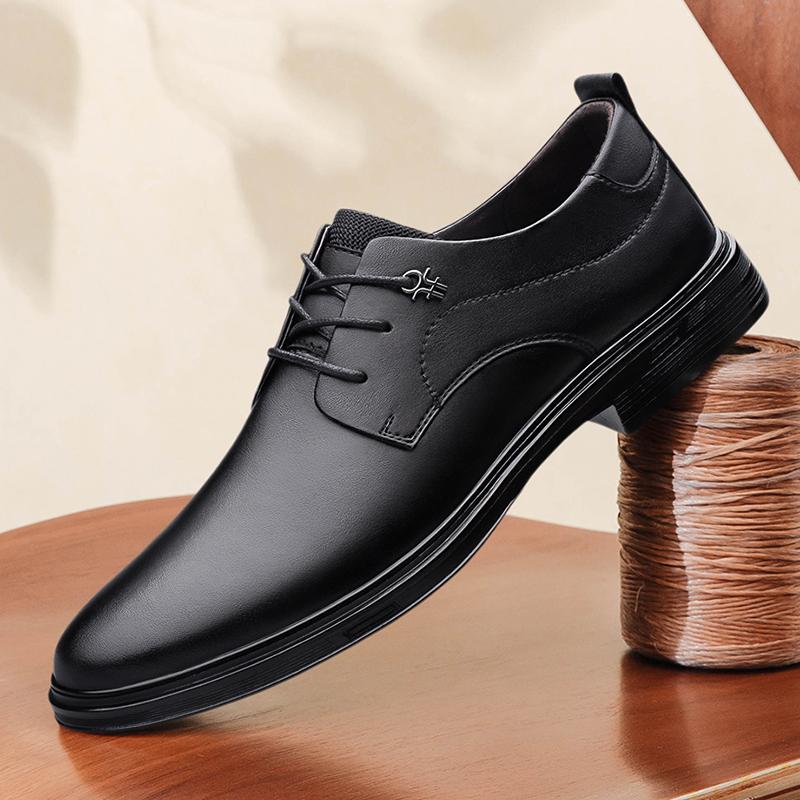Повседневная обувь из натуральной кожи, новые трендовые мужские туфли-оксфорды, нескользящая мужская обувь для торжественного выхода, отдыха, прогулок, деловых ботинок на плоской подошве