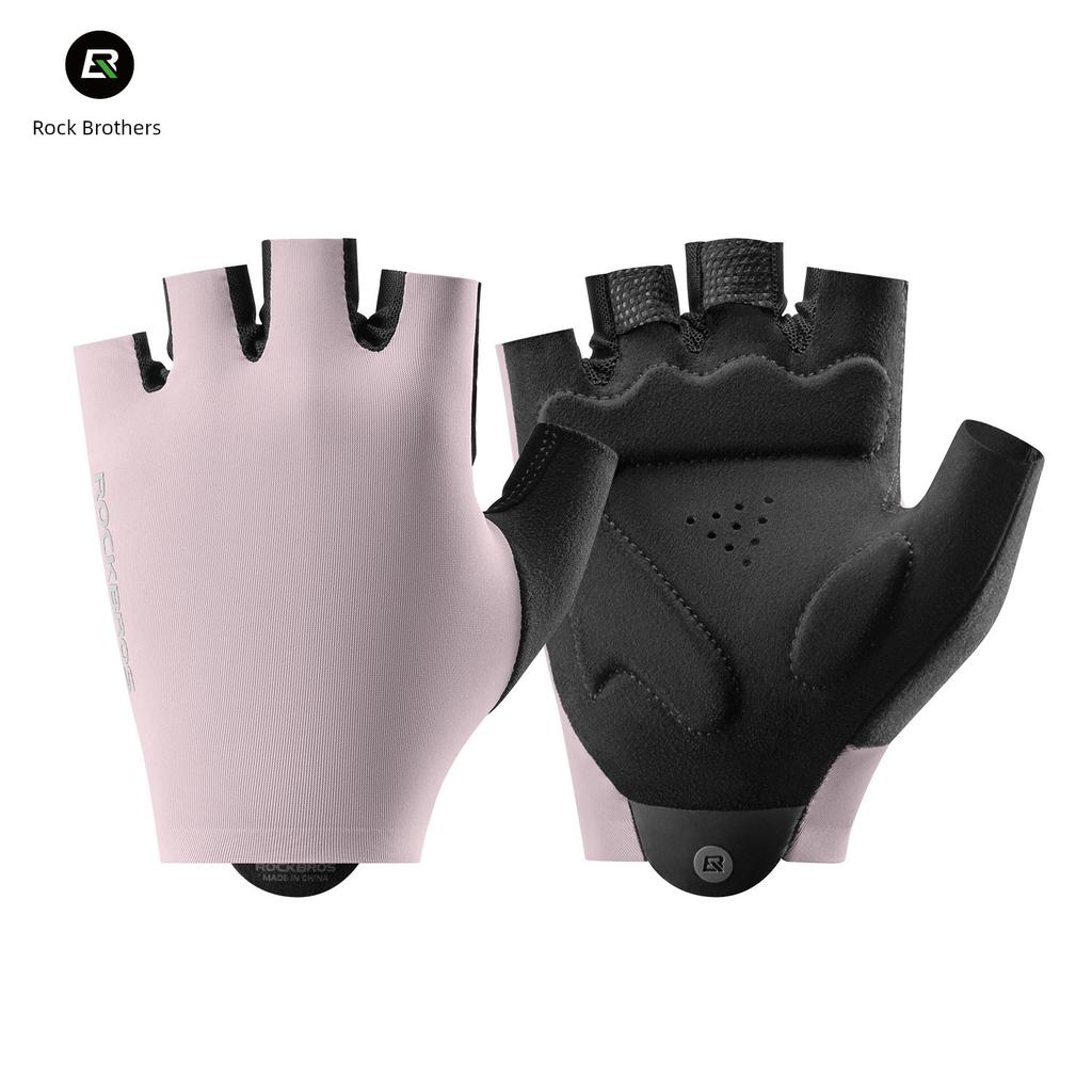 Rock Brothers Cycling Gloves Half-Finger Summer Men's and Women's Anti-Slip High-Elastic Shock-Absorbing Road Mountain Bike Equipment