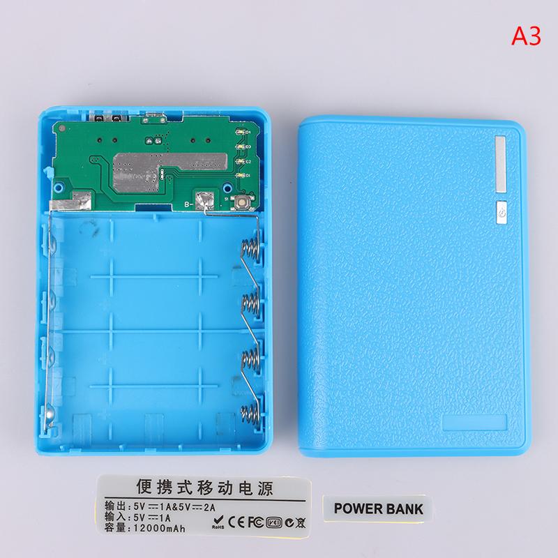 Держатель для 4 батарей 18650, Power Bank 5V с двойным USB, Корпус для батарей, Беспаечный набор мобильного питания, Корпус DIY, Зарядный кейс для хранения
