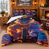 Black Clover Pattern Bedding 3Pcs Set Bed Sheet And Pillowcases For Indoor Bedroom