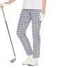 Coq Sportif Golf Quarter Gingham BK00 [Le Golf] Pants, Length, Check, Stretch, Breathable, Stylish, Golf, LG5SLP50L, Women's, (Black)